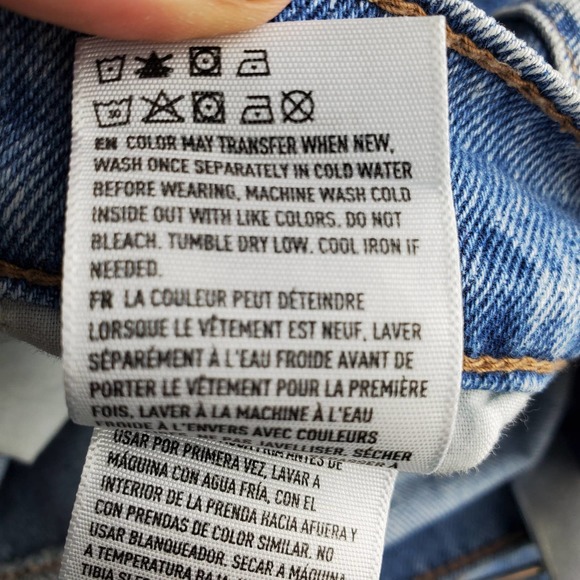 American Eagle Outfitters Cuffed Mom Jean Shorts Size 10 - Picture 7 of 8